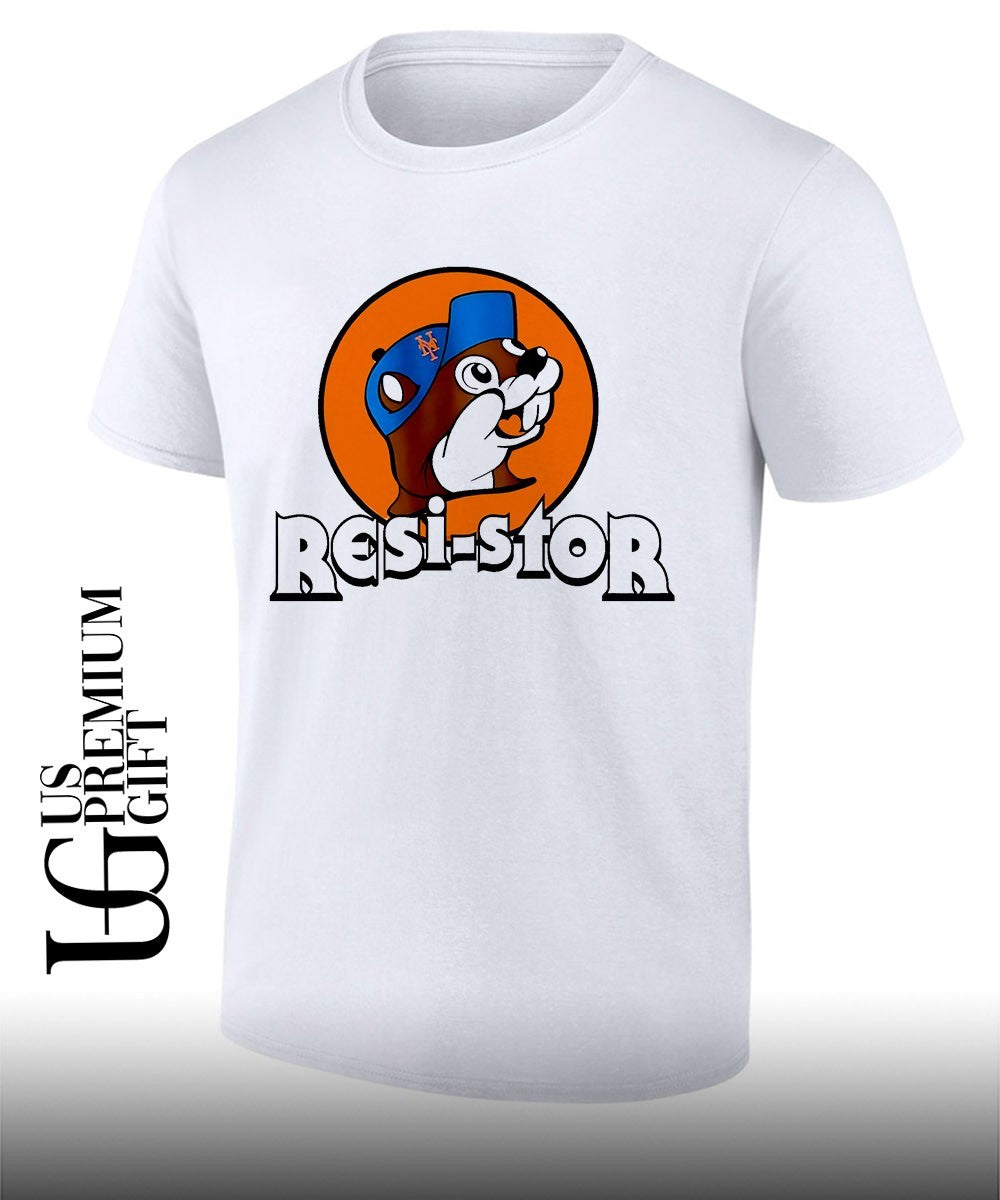 New York Mets Buc-ees Resi-stor mascot shirt Unisex T-shirt, Sweatshirt, Hoodie, Long Sleeve Tee - T-Shirt, Sweatshirt, Hoodie