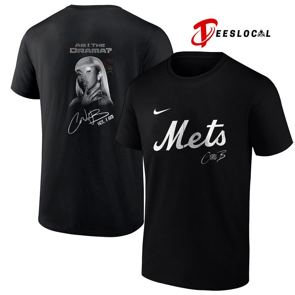New York Mets Cardi B Am I The Drama yes I am album signature portrait shirt Unisex T-shirt, Sweatshirt, Hoodie, Long Sleeve Tee - T-Shirt, Sweatshirt, Hoodie