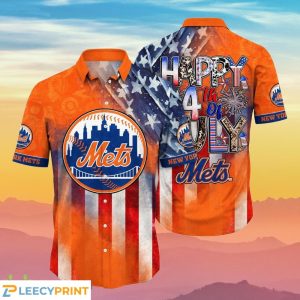 New York Mets Hawaiian Shirt 4th Of July Best Gift For Men Unisex T-shirt, Sweatshirt, Hoodie, Long Sleeve Tee - T-Shirt, Sweatshirt, Hoodie