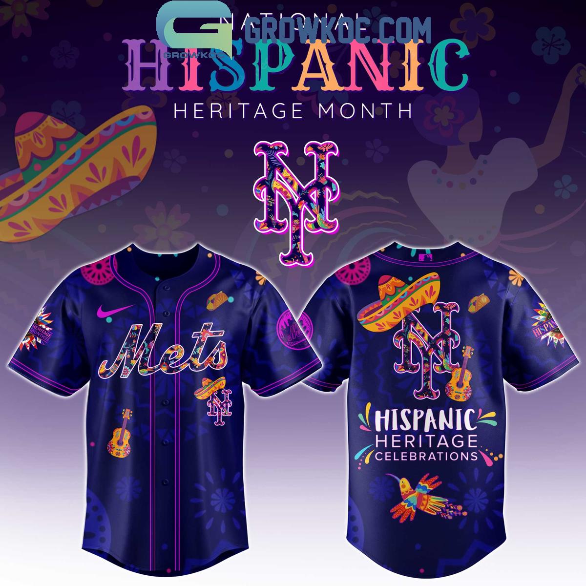 New York Mets Hispanic Heritage Celebrations 2025 Baseball Jersey Unisex T-shirt, Sweatshirt, Hoodie, Long Sleeve Tee - T-Shirt, Sweatshirt, Hoodie