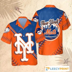 New York Mets Hot Summer Baseball Hawaiian Shirt, Mets Hawaiian Shirt Unisex T-shirt, Sweatshirt, Hoodie, Long Sleeve Tee - T-Shirt, Sweatshirt, Hoodie