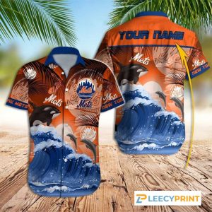 New York Mets MLB Baseball Team Custom Hawaiian Shirts, Mets Hawaiian Shirt Unisex T-shirt, Sweatshirt, Hoodie, Long Sleeve Tee - T-Shirt, Sweatshirt, Hoodie