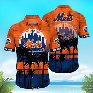 New York Mets MLB Hawaii Shirt Style Hot Summer, Mets Hawaiian Shirt Unisex T-shirt, Sweatshirt, Hoodie, Long Sleeve Tee - T-Shirt, Sweatshirt, Hoodie
