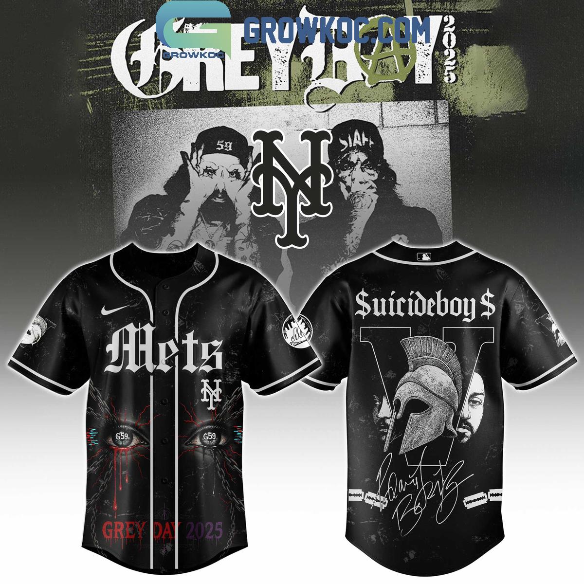 New York Mets Mix Suicideboys Grey Day 2025 Baseball Jersey Unisex T-shirt, Sweatshirt, Hoodie, Long Sleeve Tee - T-Shirt, Sweatshirt, Hoodie