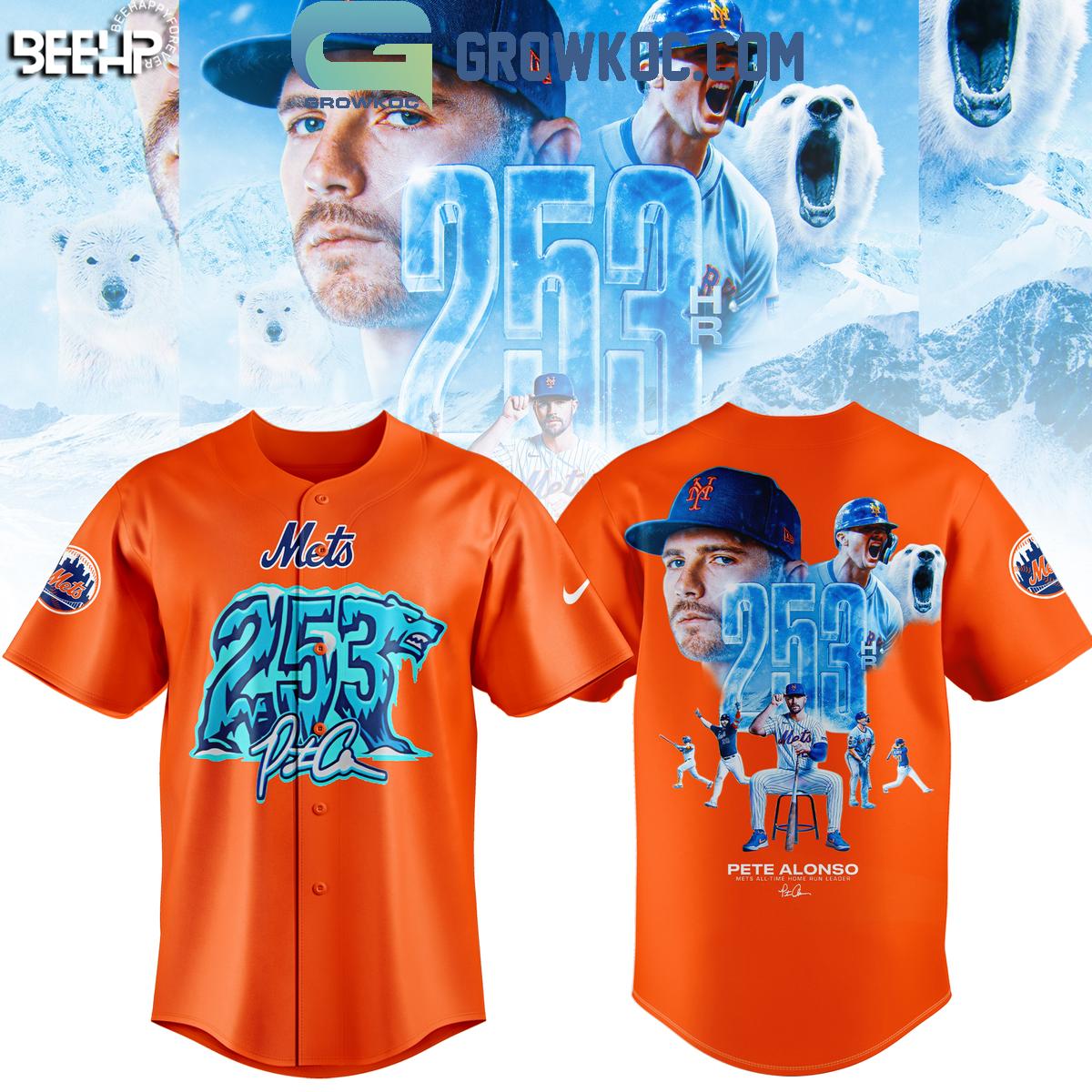 New York Mets Pete Alonso Hits Home Run 253 Baseball Jersey Unisex T-shirt, Sweatshirt, Hoodie, Long Sleeve Tee - T-Shirt, Sweatshirt, Hoodie