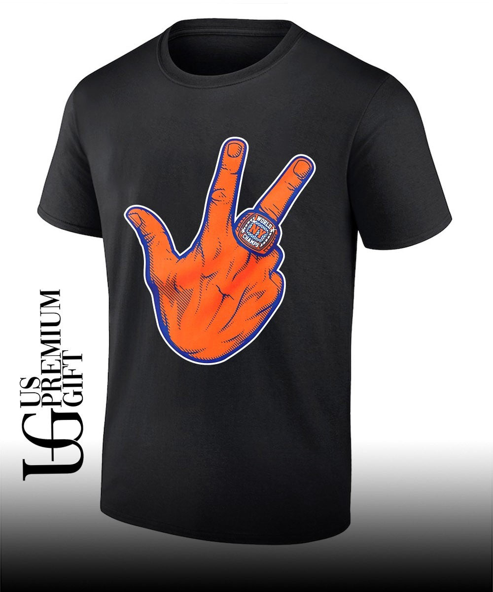 New York Mets World Champs Ring 3 points hand sports fan shirt Unisex T-shirt, Sweatshirt, Hoodie, Long Sleeve Tee - T-Shirt, Sweatshirt, Hoodie