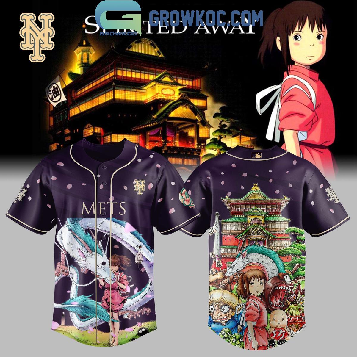New York Mets x Spirited Away Studio Ghibli 2025 Baseball Jersey Unisex T-shirt, Sweatshirt, Hoodie, Long Sleeve Tee - T-Shirt, Sweatshirt, Hoodie