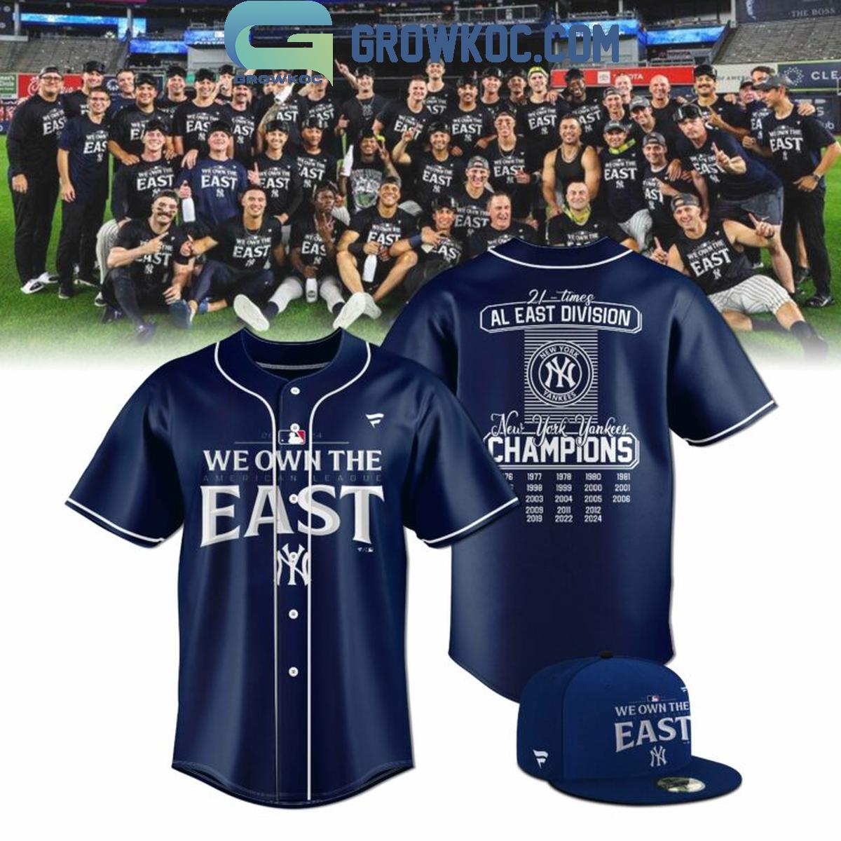New York Yankees 2024 AL East Division Champions Locker Room Baseball Jersey Unisex T-shirt, Sweatshirt, Hoodie, Long Sleeve Tee - T-Shirt, Sweatshirt, Hoodie