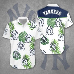New York Yankees Hawaiian Shirt Palm Trees Pattern Gift For Beach Trip Unisex T-shirt, Sweatshirt, Hoodie, Long Sleeve Tee - T-Shirt, Sweatshirt, Hoodie