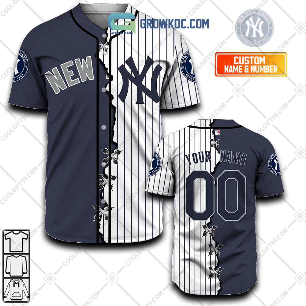 New York Yankees MLB Personalized Mix Baseball Jersey Unisex T-shirt, Sweatshirt, Hoodie, Long Sleeve Tee - T-Shirt, Sweatshirt, Hoodie