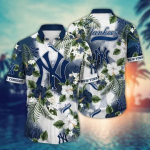 New York Yankees MLB Summer Hawaiian Shirt, Yankees Hawaiian Shirt Unisex T-shirt, Sweatshirt, Hoodie, Long Sleeve Tee - T-Shirt, Sweatshirt, Hoodie