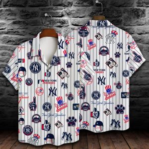 New York Yankees Major League Baseball Print Hawaiian Shirt Unisex T-shirt, Sweatshirt, Hoodie, Long Sleeve Tee - T-Shirt, Sweatshirt, Hoodie