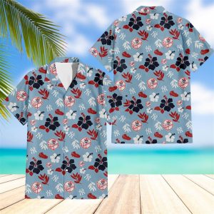 New York Yankees Tropical Aloha 2024 Blue Hawaiian Shirt Unisex T-shirt, Sweatshirt, Hoodie, Long Sleeve Tee - T-Shirt, Sweatshirt, Hoodie