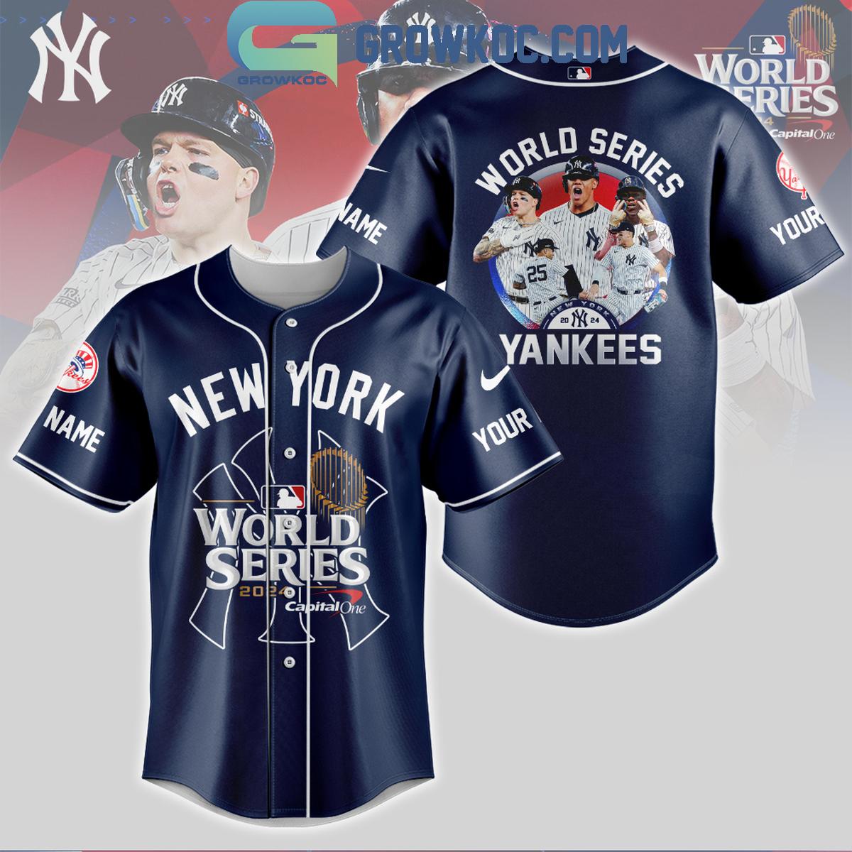 New York Yankees World Series Champions 2024 The Yankees Personalized Baseball Jersey Unisex T-shirt, Sweatshirt, Hoodie, Long Sleeve Tee - T-Shirt, Sweatshirt, Hoodie