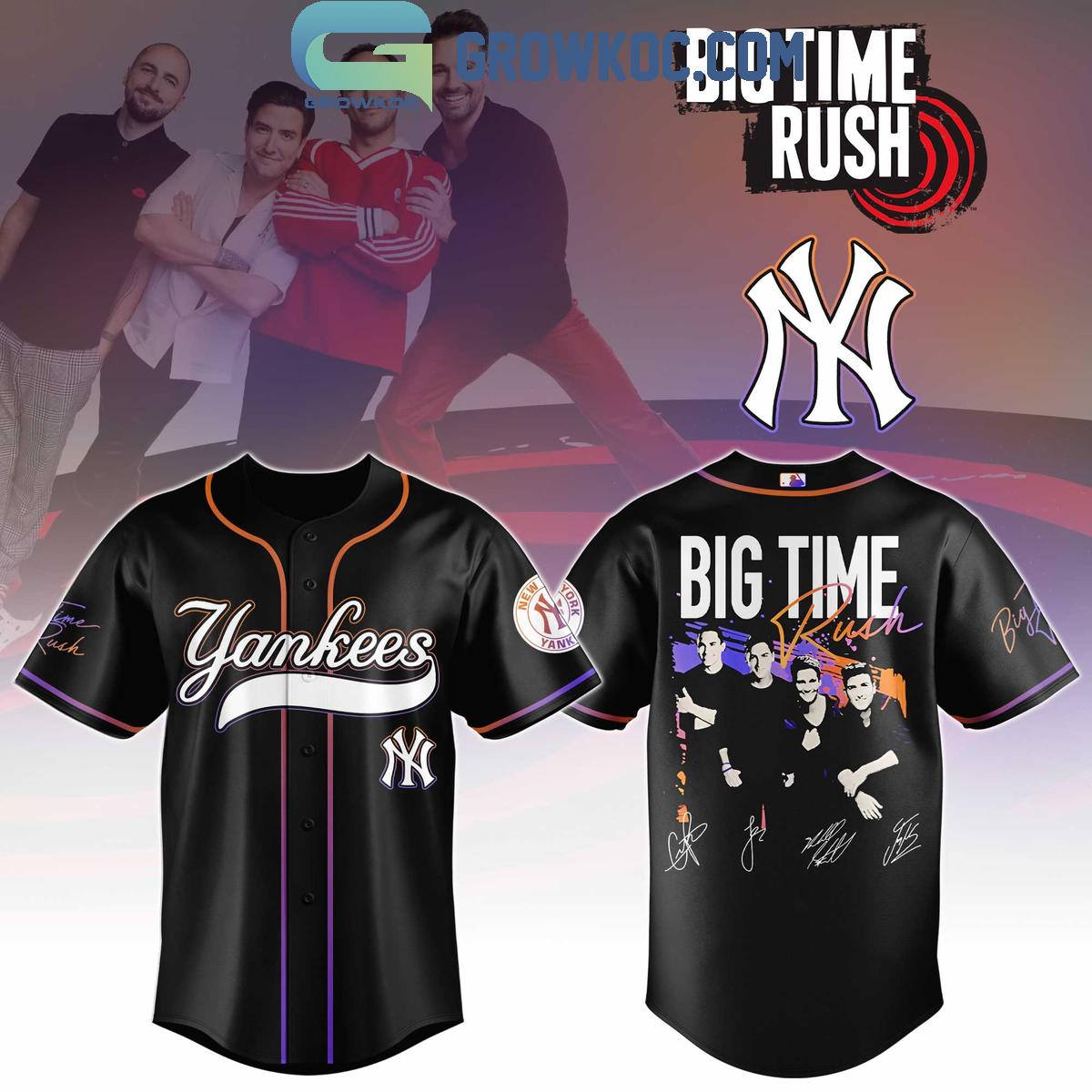 New York Yankees x Big Time Rush Tour 2025 Baseball Jersey Unisex T-shirt, Sweatshirt, Hoodie, Long Sleeve Tee - T-Shirt, Sweatshirt, Hoodie
