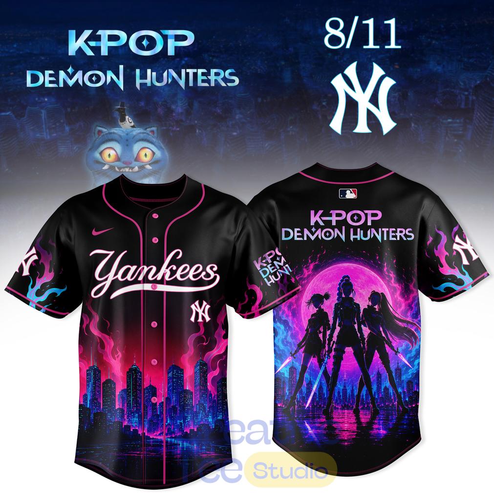 New York Yankees x K-Pop Demon Hunters Night 2026 Baseball Jersey Unisex T-shirt, Sweatshirt, Hoodie, Long Sleeve Tee - T-Shirt, Sweatshirt, Hoodie