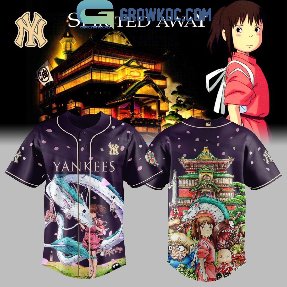 New York Yankees x Spirited Away Studio Ghibli 2025 Baseball Jersey Unisex T-shirt, Sweatshirt, Hoodie, Long Sleeve Tee - T-Shirt, Sweatshirt, Hoodie