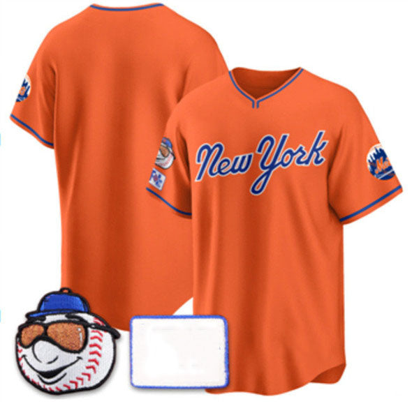 New York Mets Blank Orange 2025 Spring Training Stitched Baseball Jersey baseball jersey product view 1
