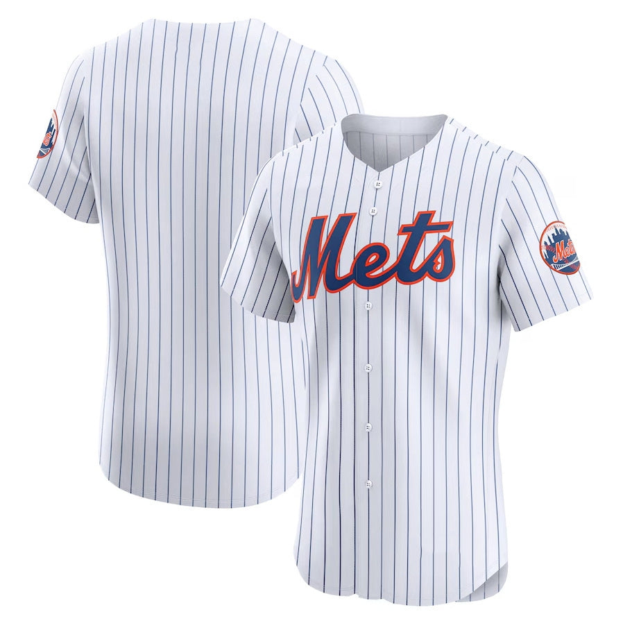 New York Mets Home Elite Jersey - White Stitched Baseball Jersey baseball jersey product view 1