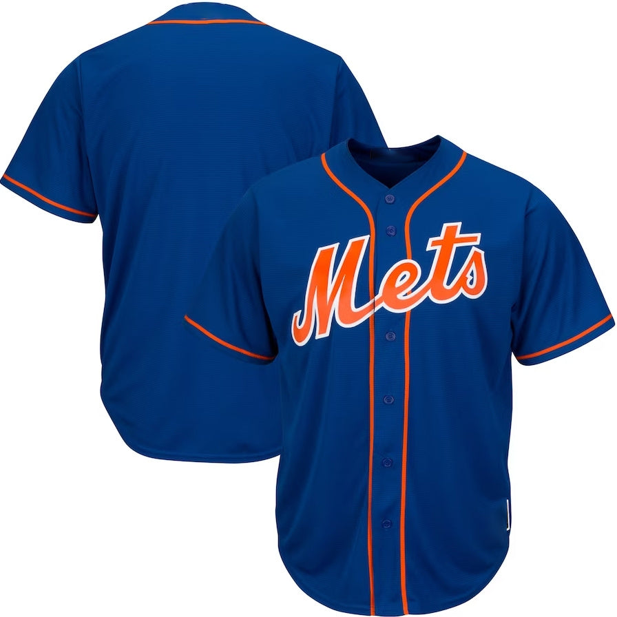 New York Mets Royal Big & Tall Replica Team Jersey Stitched Baseball Jersey baseball jersey product view 1