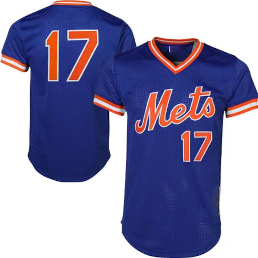 New York Mets #17 Keith Hernandez Royal Cooperstown Mesh Batting Practice Jersey Baseball Jerseys baseball jersey product view 1