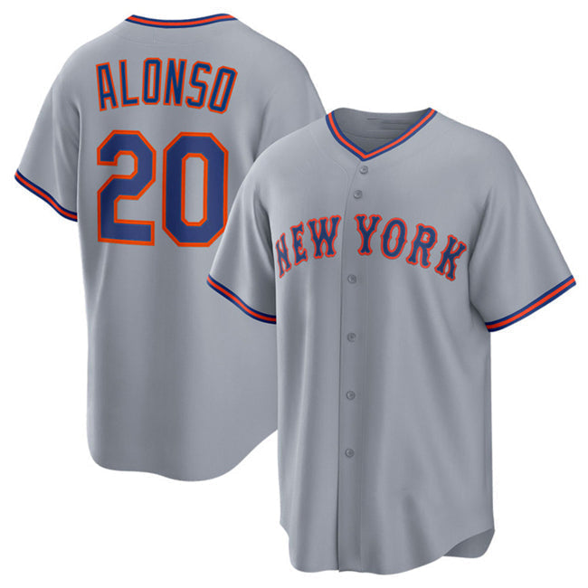 New York Mets #20 Pete Alonso Gray 2025 Limited Stitched Baseball Jersey baseball jersey product view 1