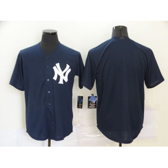 New York Yankees Blank Navy Blue Alternate Stitched Baseball Jersey baseball jersey product view 1