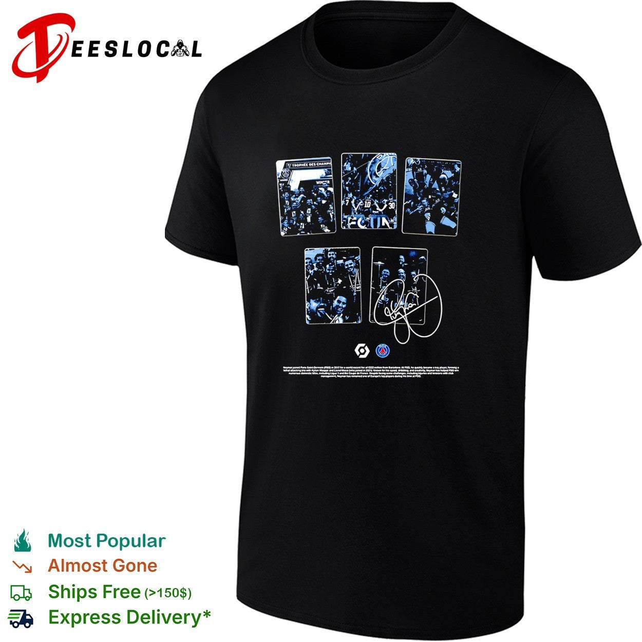 Neymar Paris Saint Germain signature shirt Unisex T-shirt, Sweatshirt, Hoodie, Long Sleeve Tee - T-Shirt, Sweatshirt, Hoodie