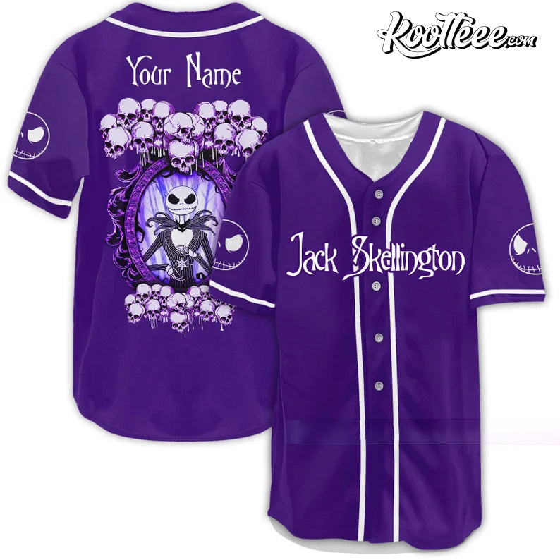 Nightmare Before Christmas Jack Skellington Baseball Jersey Unisex T-shirt, Sweatshirt, Hoodie, Long Sleeve Tee - T-Shirt, Sweatshirt, Hoodie