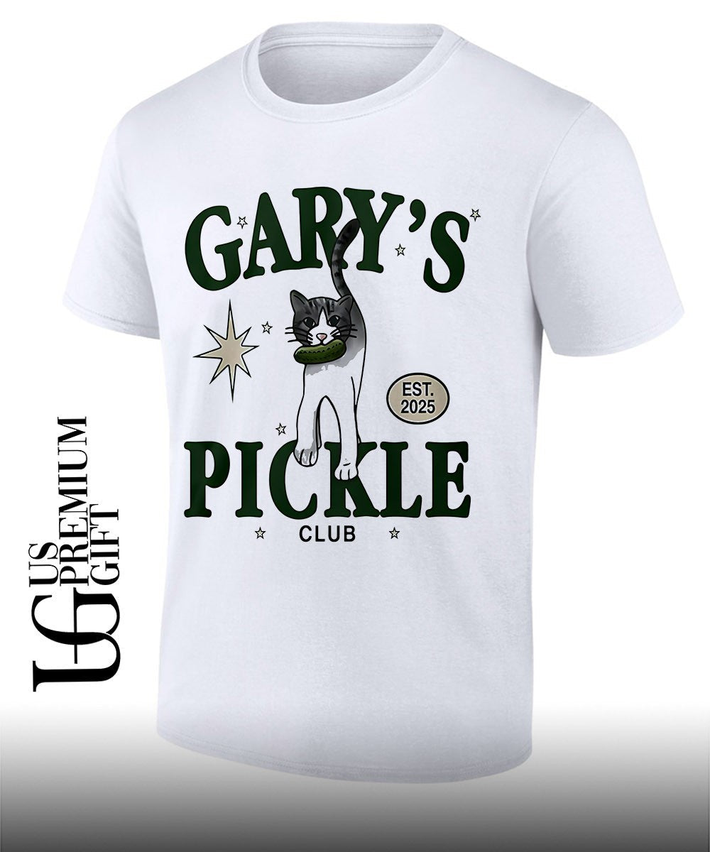 Nine Garys Pickle Club Est 2025 shirt Unisex T-shirt, Sweatshirt, Hoodie, Long Sleeve Tee - T-Shirt, Sweatshirt, Hoodie