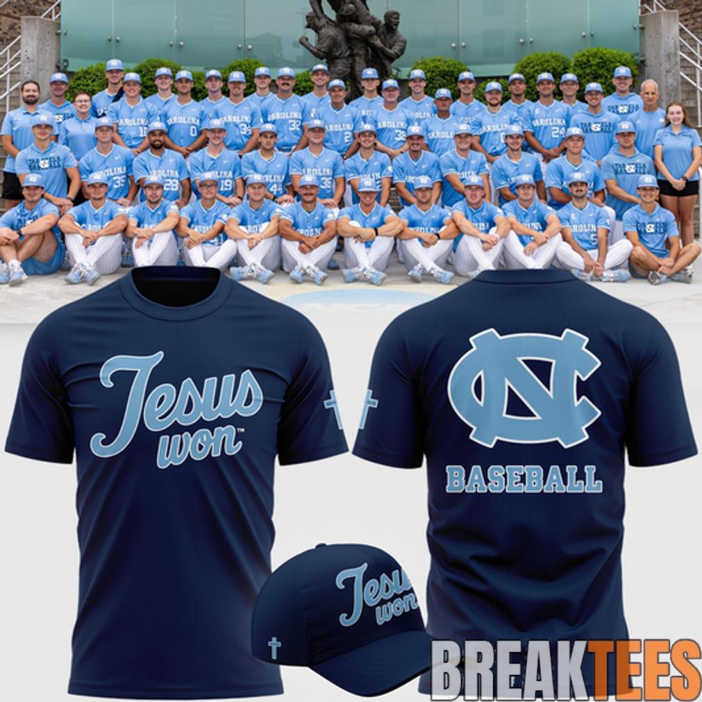 North Carolina Tar Heels JESUS WON T-Shirt Unisex T-shirt, Sweatshirt, Hoodie, Long Sleeve Tee - T-Shirt, Sweatshirt, Hoodie