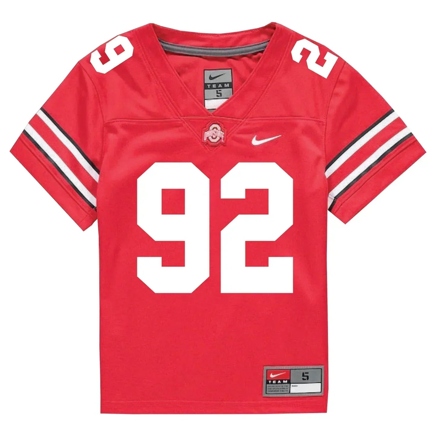 Caden Curry Ohio State Buckeyes Jersey Red sports jersey product view 2