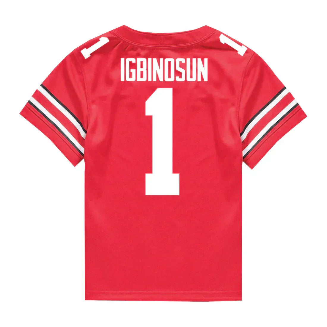 Davison Igbinosun Ohio State Buckeyes Jersey Red sports jersey product view 1