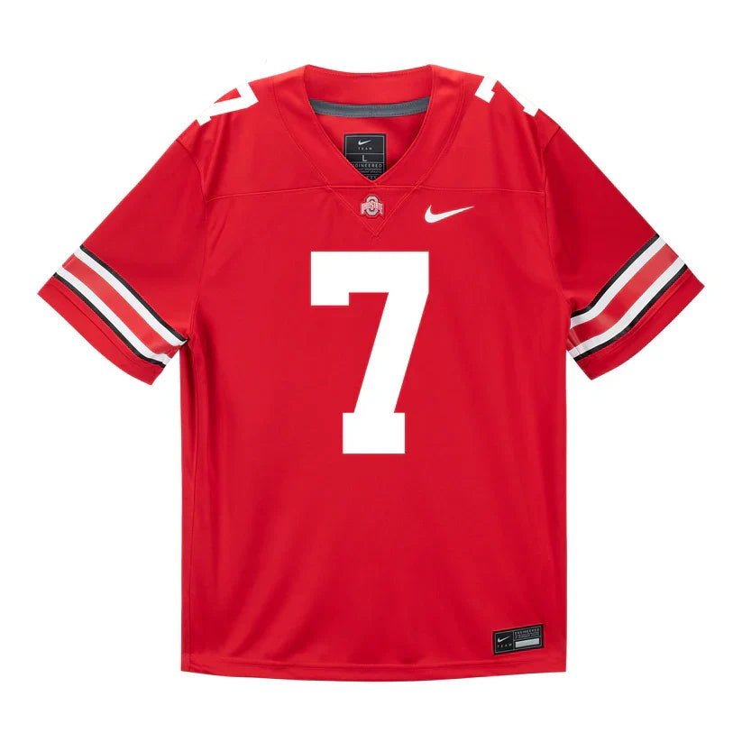 Jermaine Mathews Jr. Ohio State Buckeyes Jersey Red sports jersey product view 2