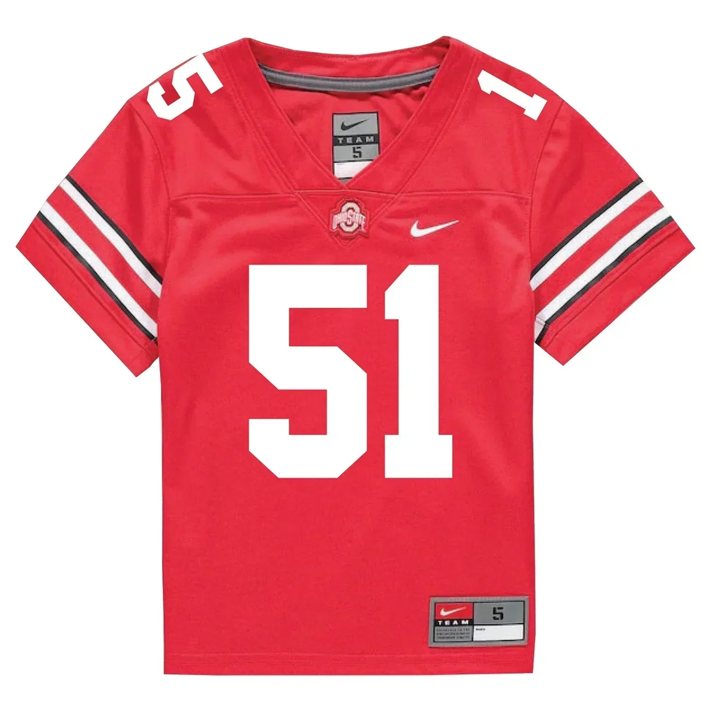 Luke Montgomery Ohio State Buckeyes Jersey Red sports jersey product view 2