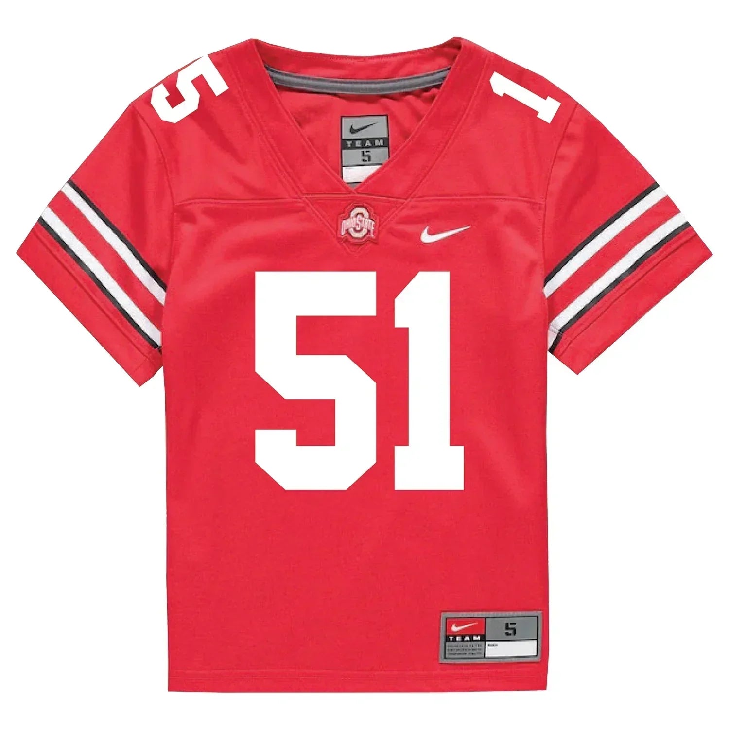 Luke Montgomery Ohio State Buckeyes Jersey Red sports jersey product view 2