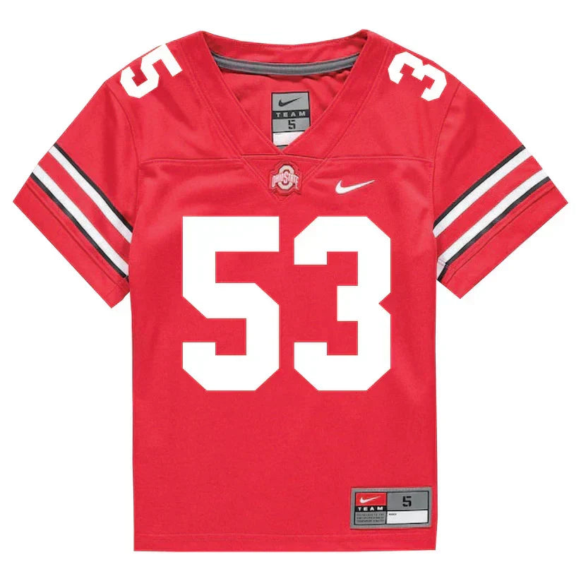 Will Smith Jr. Ohio State Buckeyes Jersey Red sports jersey product view 2