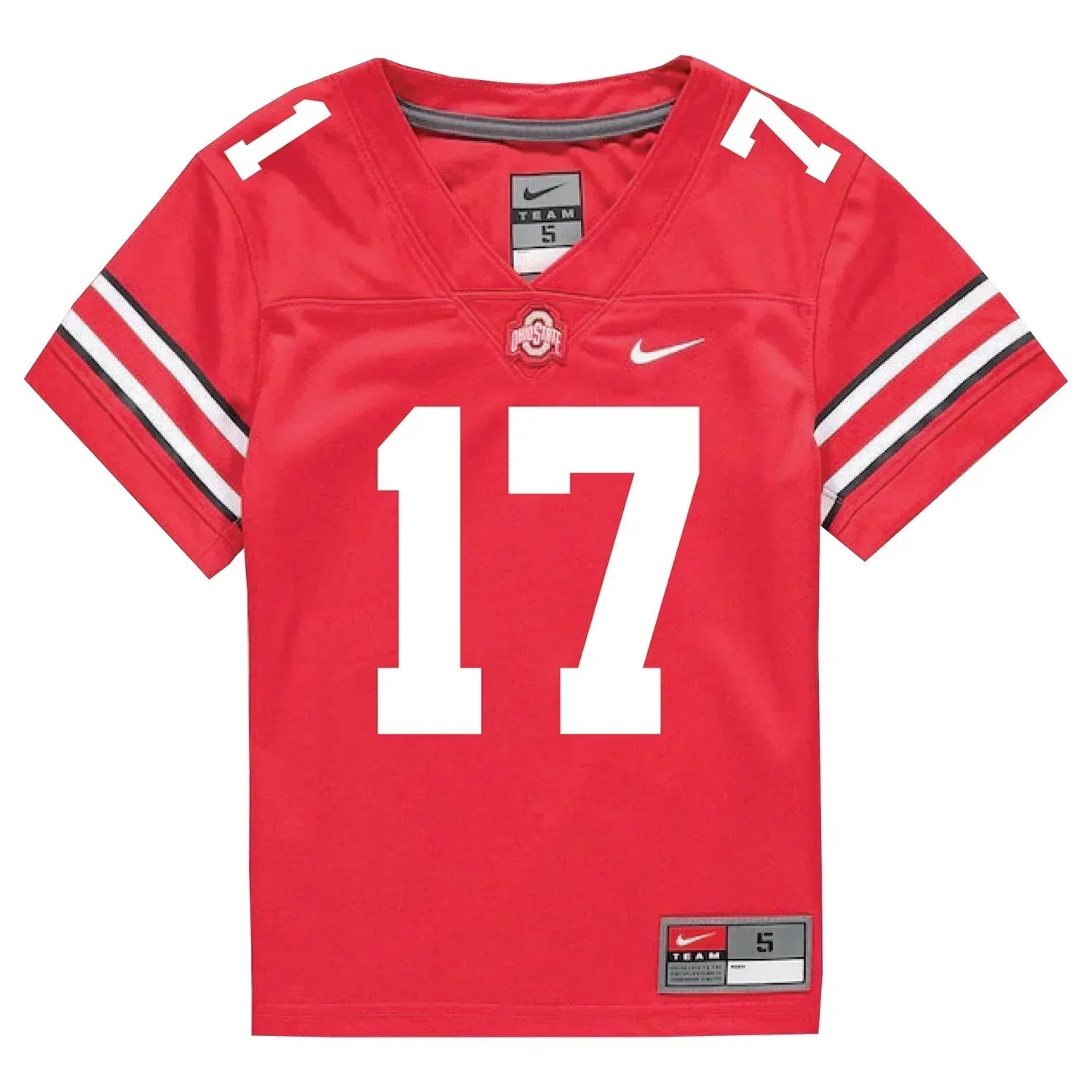 Carnell Tate Ohio State Buckeyes Jersey Red sports jersey product view 2