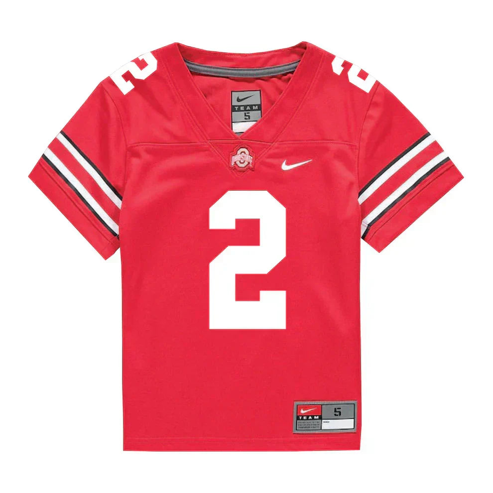 Caleb Downs Ohio State Buckeyes Jersey Red sports jersey product view 1