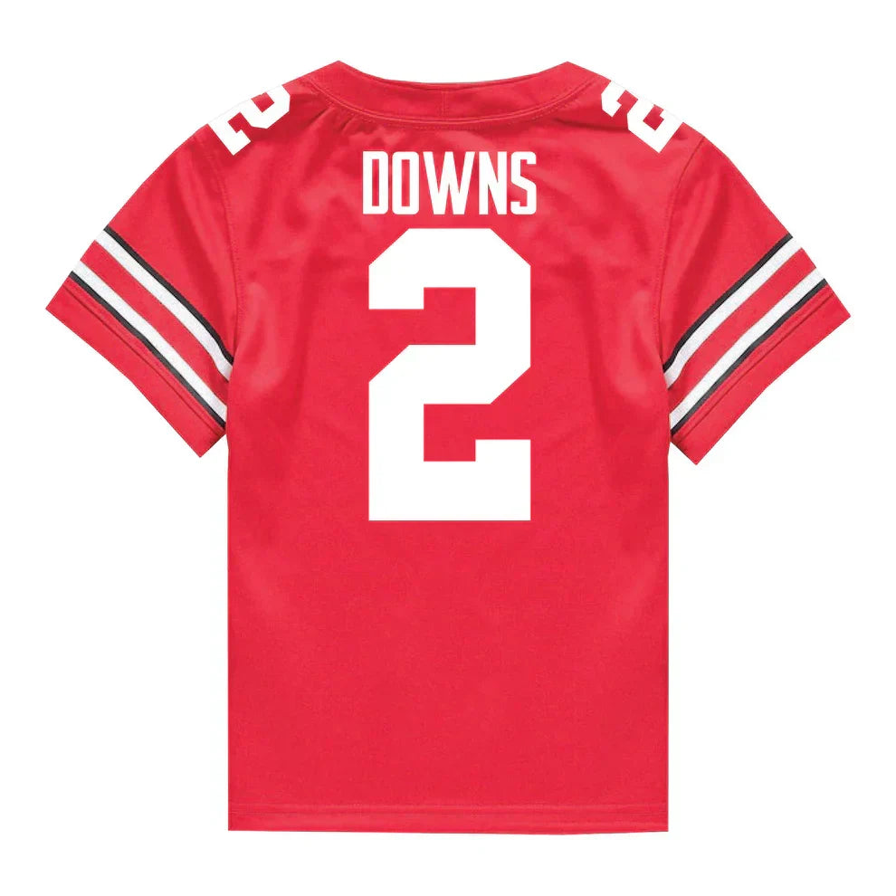 Caleb Downs Ohio State Buckeyes Jersey Red sports jersey product view 2