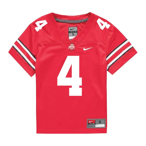 Jeremiah Smith Ohio State Buckeyes Jersey Red sports jersey product view 2