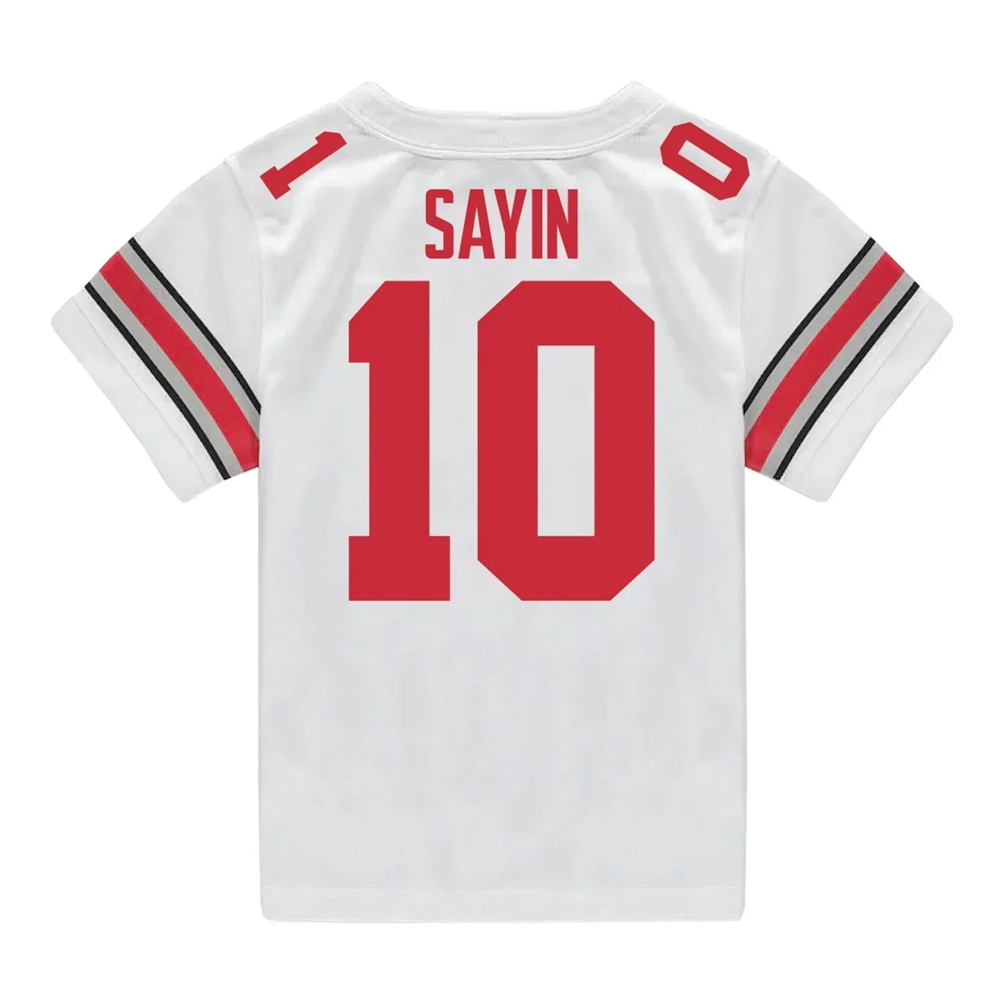 Julian Sayin Ohio State Buckeyes Jersey White sports jersey product view 2