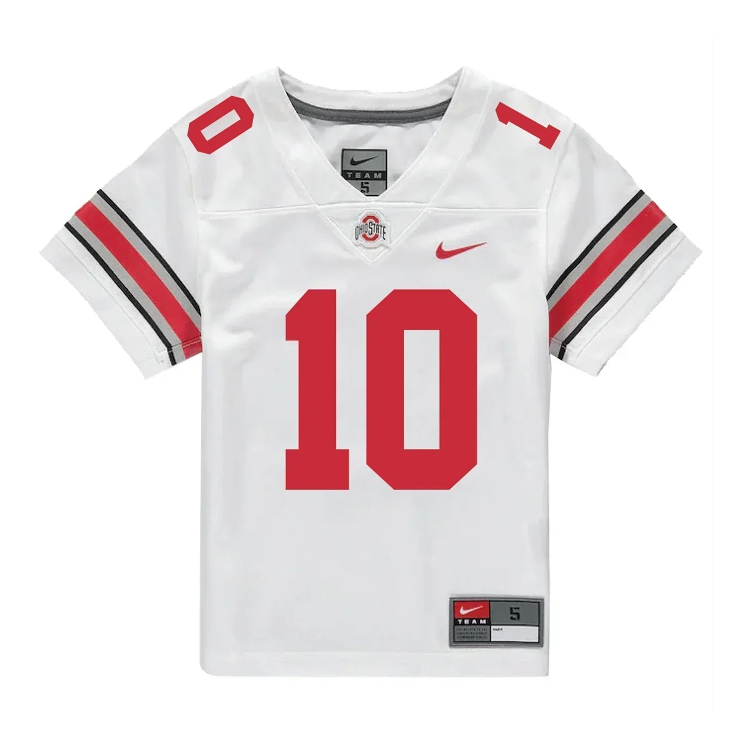 Julian Sayin Ohio State Buckeyes Jersey White sports jersey product view 1