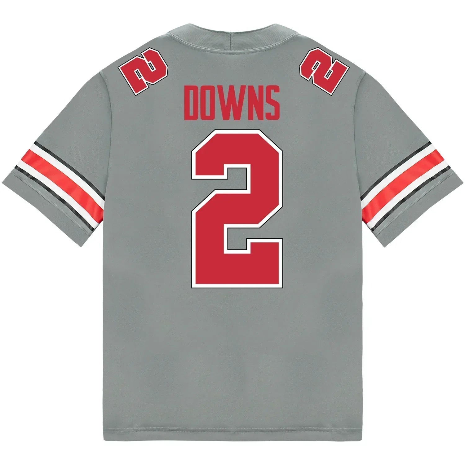 Caleb Downs Ohio State Buckeyes Jersey Grey sports jersey product view 2