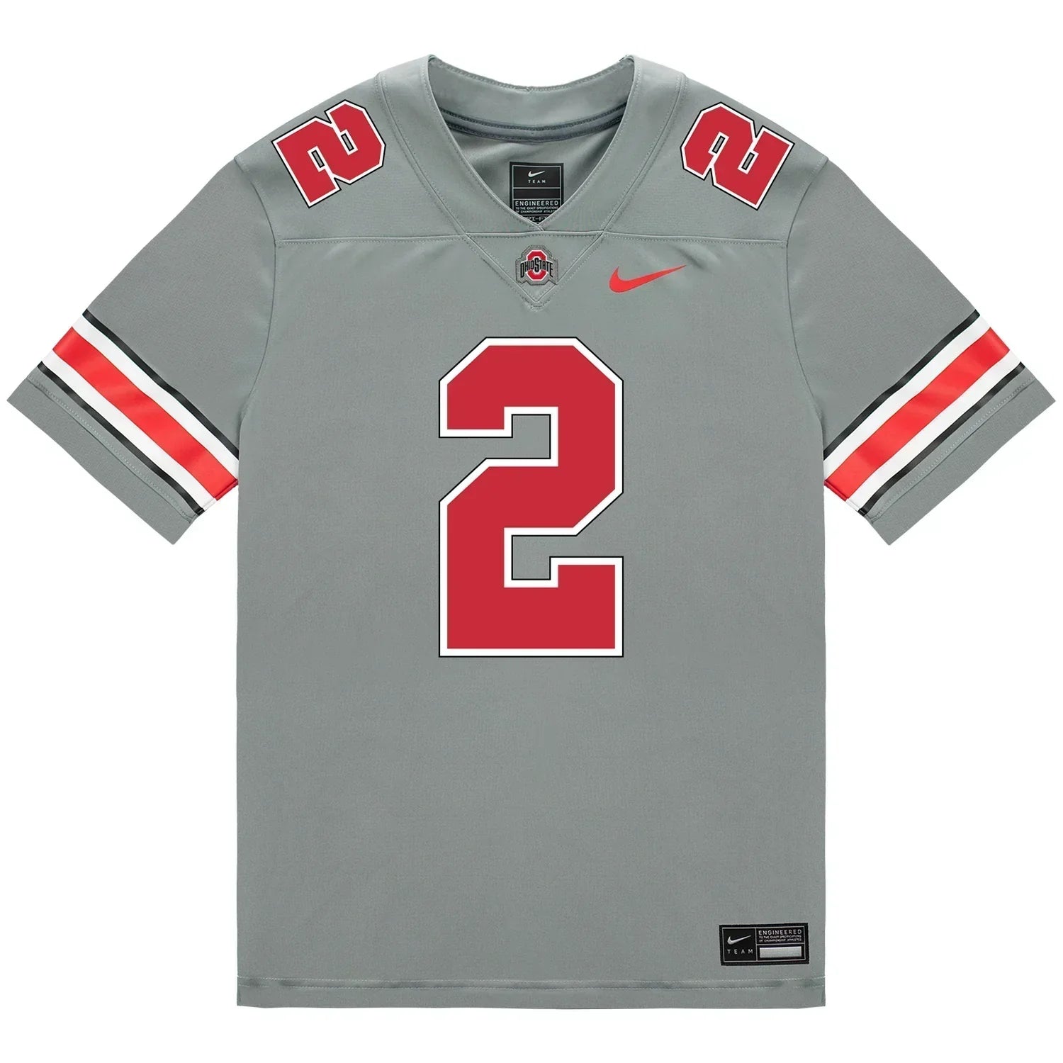 Caleb Downs Ohio State Buckeyes Jersey Grey sports jersey product view 1