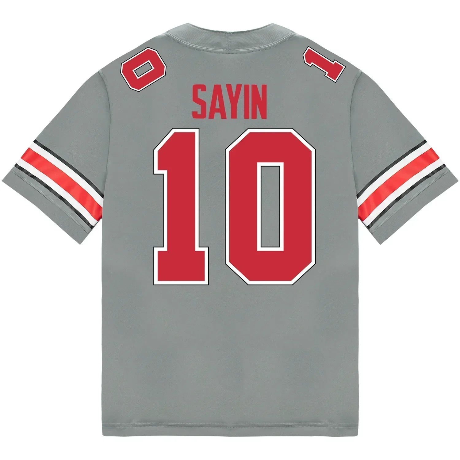 Julian Sayin Ohio State Buckeyes Jersey Grey sports jersey product view 2
