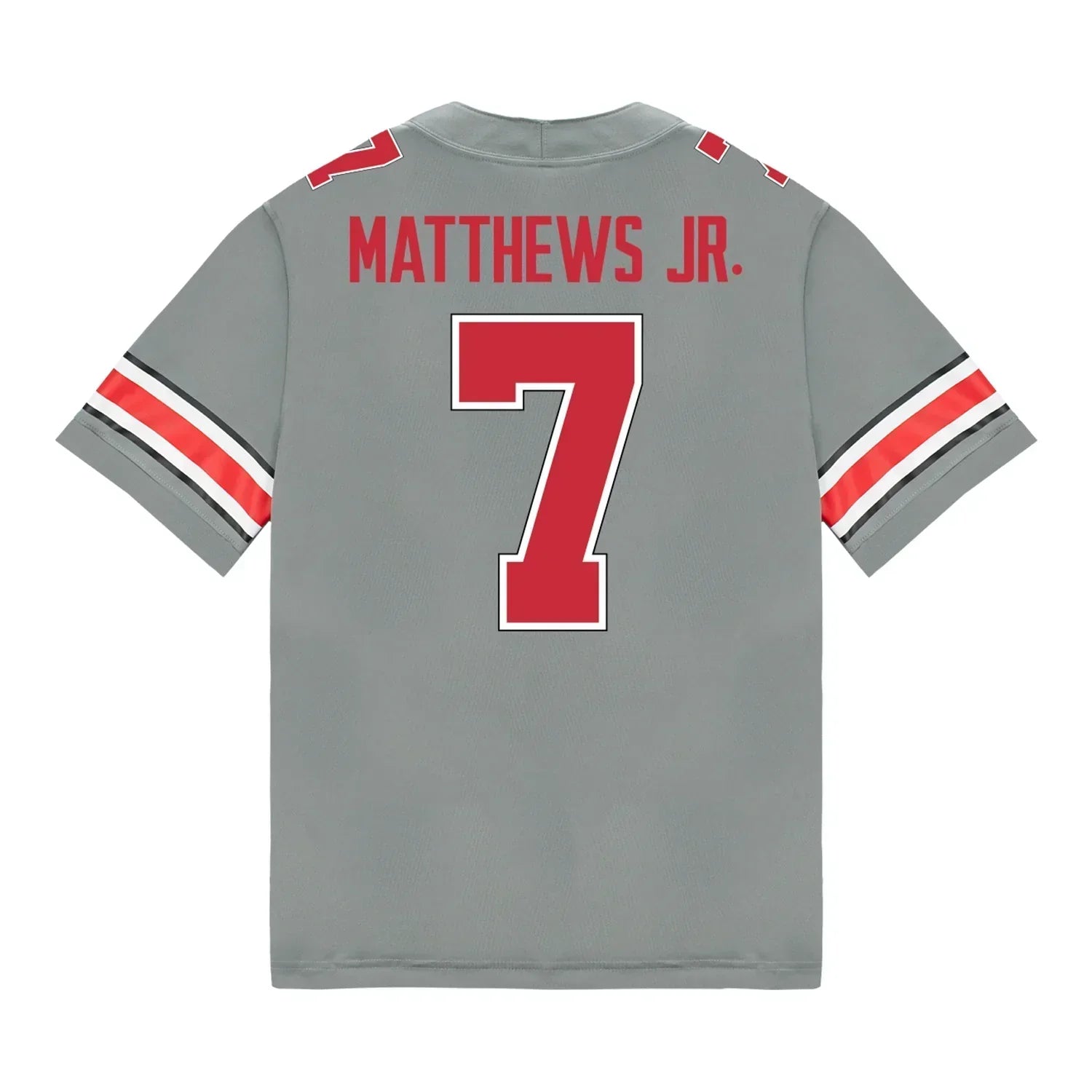 Jermaine Mathews Jr. Ohio State Buckeyes Jersey Grey sports jersey product view 1