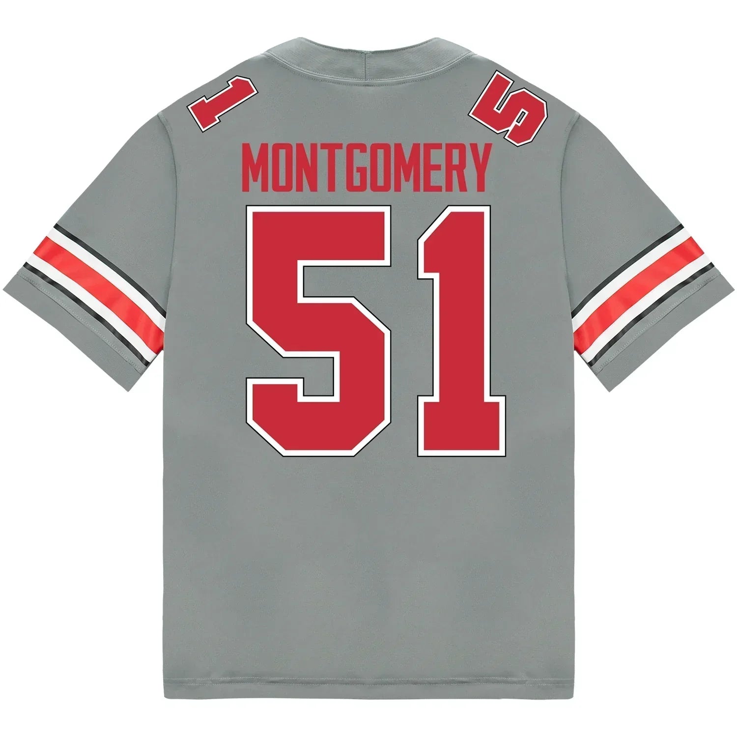 Luke Montgomery Ohio State Buckeyes Jersey Grey sports jersey product view 1