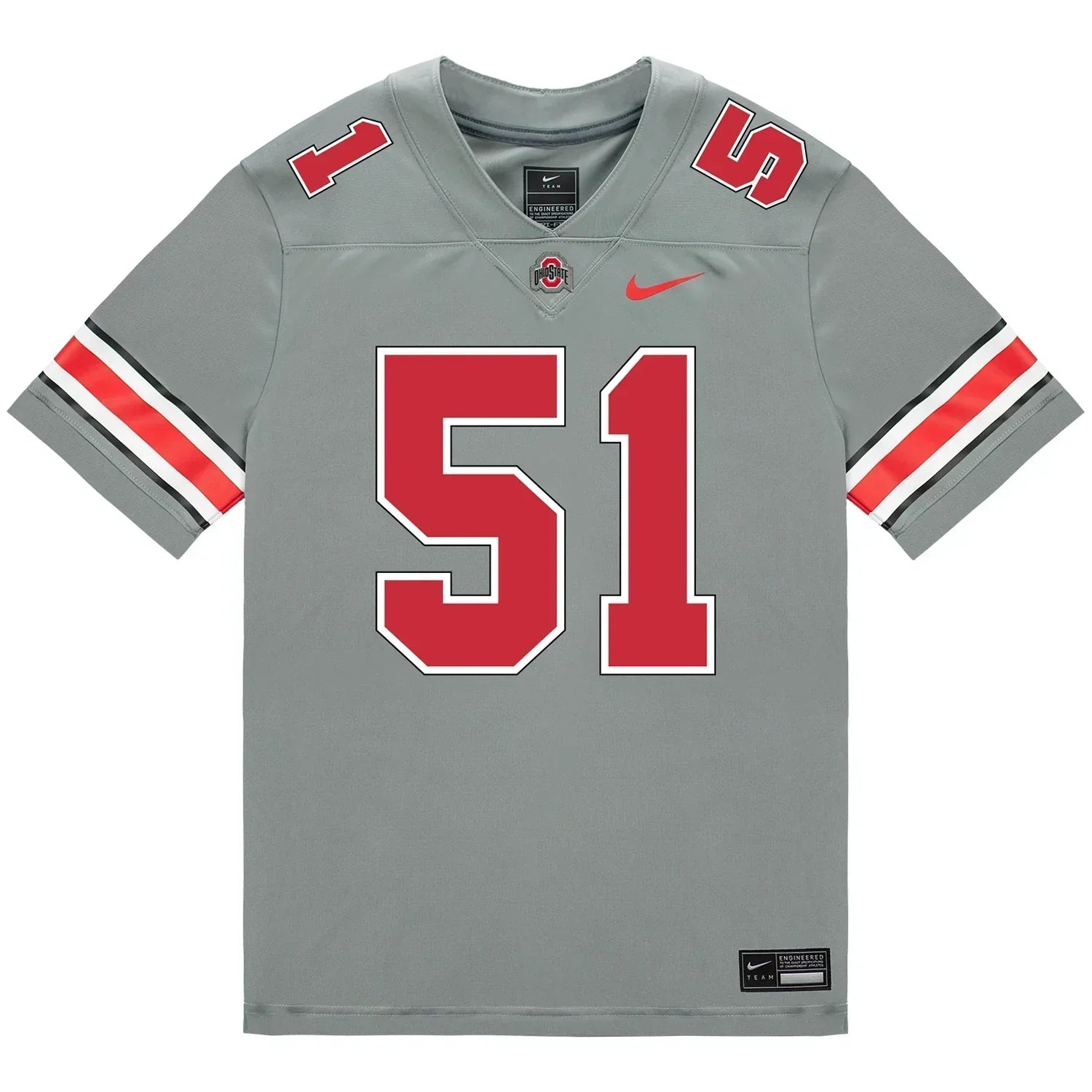 Luke Montgomery Ohio State Buckeyes Jersey Grey sports jersey product view 2