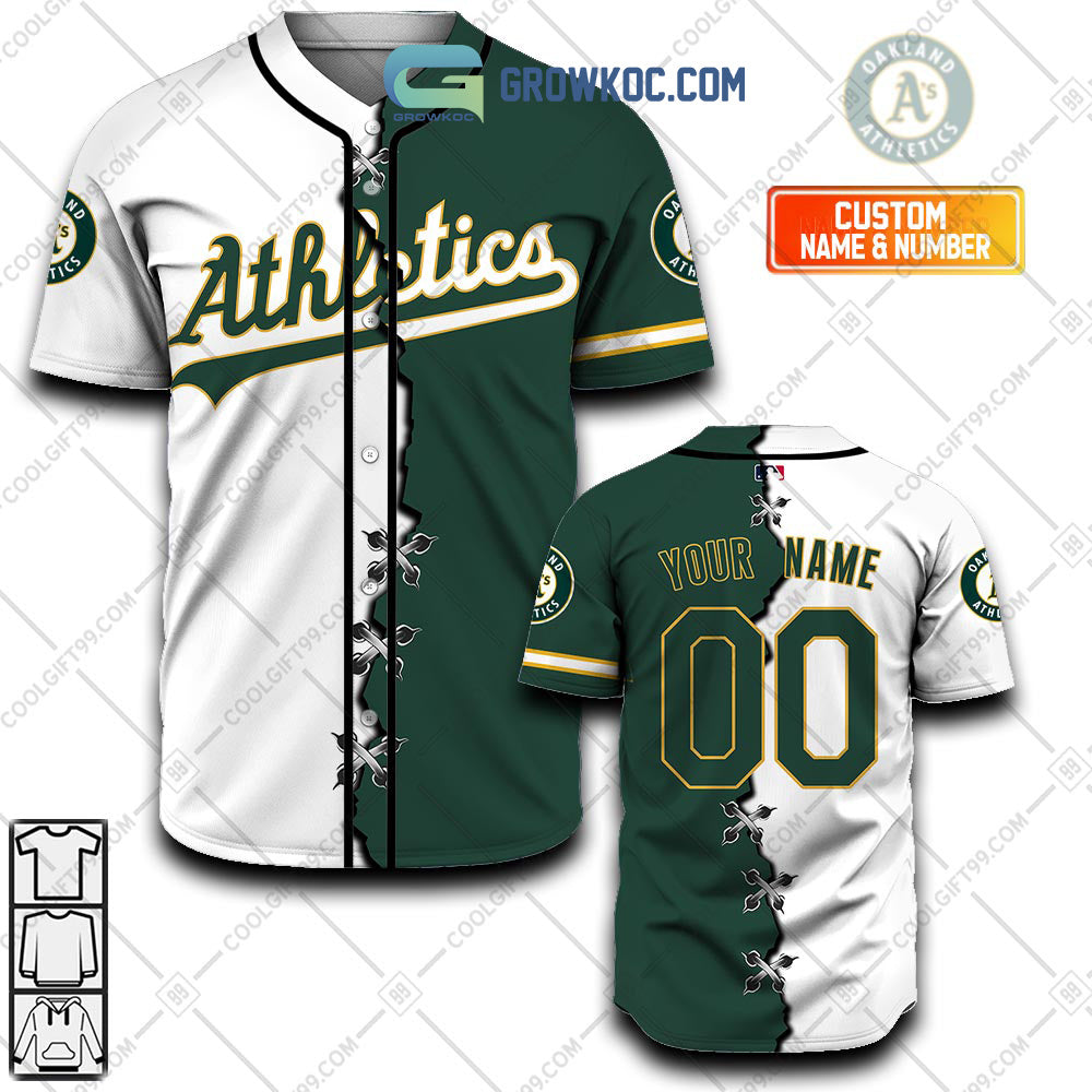 Oakland Athletics MLB Personalized Mix Baseball Jersey Unisex T-shirt, Sweatshirt, Hoodie, Long Sleeve Tee - T-Shirt, Sweatshirt, Hoodie